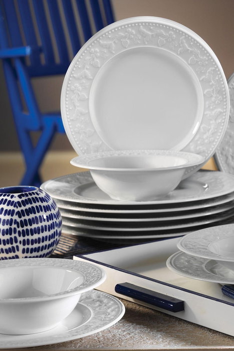 Hermia Vajilla de Porcelana SV24Y200 de 24 Piezas en Blanco Hermia Vajilla de Porcelana SV24Y200 de 24 Piezas en Blanco